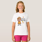Angry Cute Boy Cartoon T-Shirt – Funny Grumpy Mood (Devant entier)