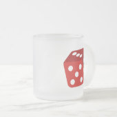 Angry Dice Craps Speler Pun Matglas Koffiemok (Voorkant rechts)