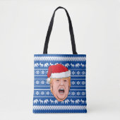 Angry Donald Trump Kerstmis Draagtas (Voorkant)
