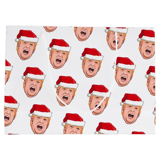 Angry Donald Trump Kerstmis Groot Cadeauzakje (Achterkant)