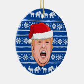 Angry Donald Trump Kerstmis Keramisch Ornament (Rechts)
