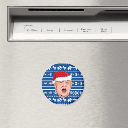 Angry Donald Trump Kerstmis Magneet (Insitu (Vaatwasser))