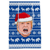 Angry Donald Trump Kerstmis Medium Cadeauzakje (Achterkant)