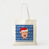 Angry Donald Trump Kerstmis Tote Bag (Voorkant)