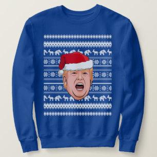 Angry Donald Trump Kerstmis Trui
