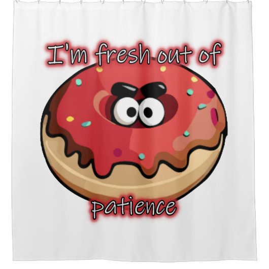 Angry Donut: Verfrist uit geduld Douchegordijn (Voorkant)