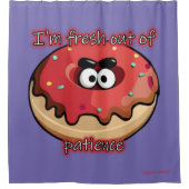 Angry Donut: Verfrist uit geduld Douchegordijn (Voorkant)
