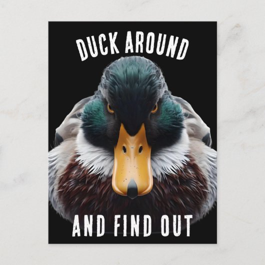 Angry Duck zegt Duck rond en zoek uit Briefkaart (Voorkant)