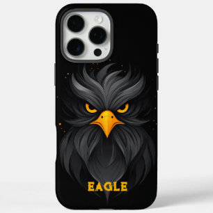 Angry Eagle Black iPhone 16 Pro Max Hoesje