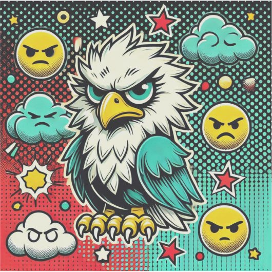Angry Eagle Sticker (Voorkant)
