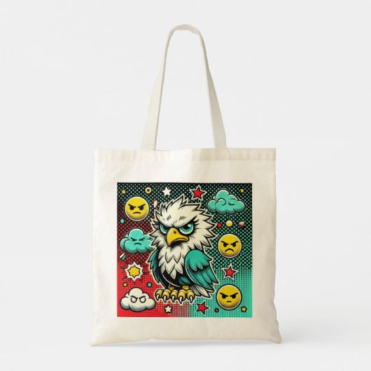 Angry Eagle Tote Bag (Achterkant)