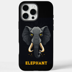 Angry Elephant Black iPhone 16 Pro Max Hoesje