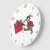 Angry Elf wandklok Grote Klok (Hoek)