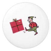 Angry Elf white ceramic knob Keramische Knop (Voorkant)