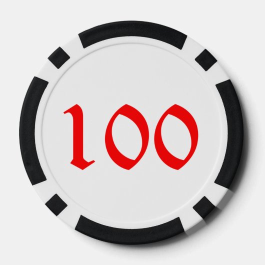 Angry Elf zwart 100 gestreepte poker chip (Achterkant)