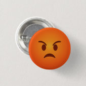 Angry Emoji Ronde Button 3,2 Cm (Voorkant /achterkant)