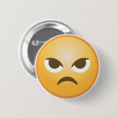 Angry Emoji Ronde Button 5,7 Cm (Voorkant /achterkant)