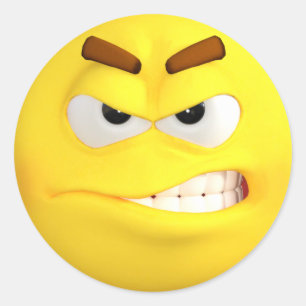 Angry Emoji Ronde Sticker