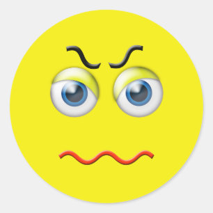Angry Emoji Ronde Sticker
