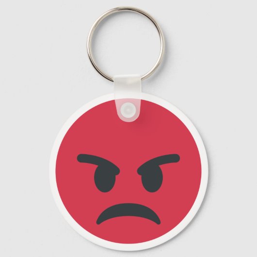 Angry Emoji Sleutelhanger (Voorkant)