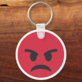 Angry Emoji Sleutelhanger (Voorkant)