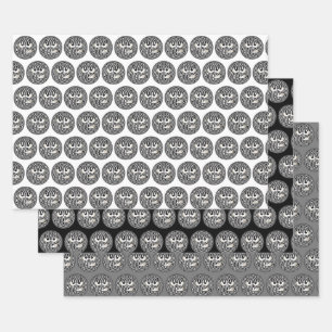 Angry Emoticon Face Tiled Patroon Inpakpapier Vel