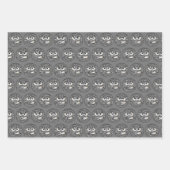 Angry Emoticon Face Tiled Pattern Inpakpapier Vel (Voorkant 3)