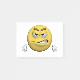 Angry emoticon post-it® notes