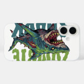 Angry enge Zombie haai illustratie Case-Mate iPhone Case (Achterkant (horizontaal))