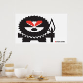 Angry Eskimo - zwart op licht Poster (Keuken)