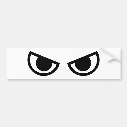 Angry eyes face bumpersticker (Voorkant)
