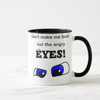 Angry Eyes Ringer Coffee Mok