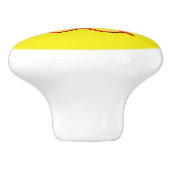 Angry Face Emoji Keramische Knop (Zijkant)