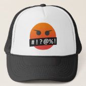 Angry Face Emoji Trucker Pet (Voorkant)