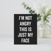 Angry Face Funny Quote Briefkaart (Staand voorkant)