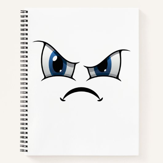 Angry face Notebook Notitieboek (Voorkant)