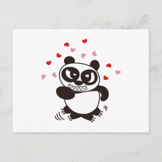 Angry Face Panda 32 Briefkaart