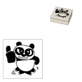 Angry Face Panda GEEFT ZOALS Rubberstempel (Gestempeld)