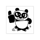 Angry Face Panda GEEFT ZOALS Rubberstempel (Afrduk)