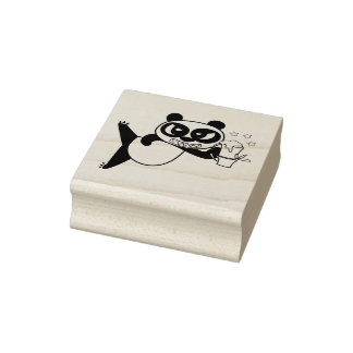 Angry Face Panda juieer op Rubberstempel