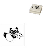 Angry Face Panda kus Rubberstempel (Gestempeld)