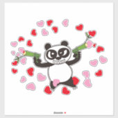 Angry Face Panda tirer aime Sticker (Feuille)
