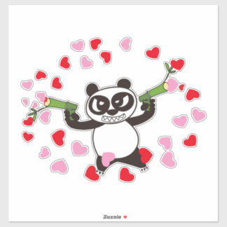 Angry Face Panda tirer aime Sticker