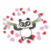 Angry Face Panda tirer aime Sticker (Devant)