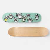 angry face pandas Skateboard (Horz)
