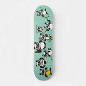 angry face pandas Skateboard (Devant)