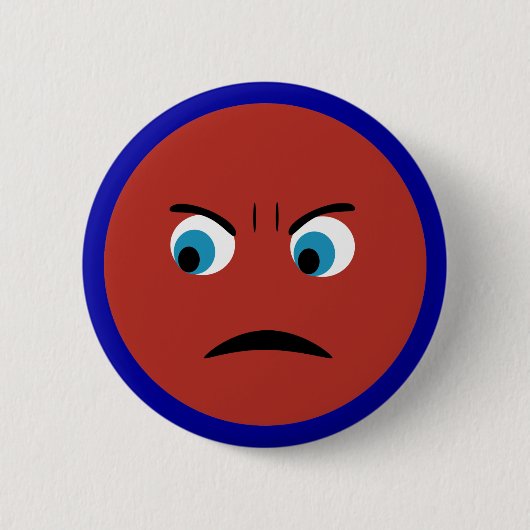 Angry Face Ronde Button 5,7 Cm (Voorkant)