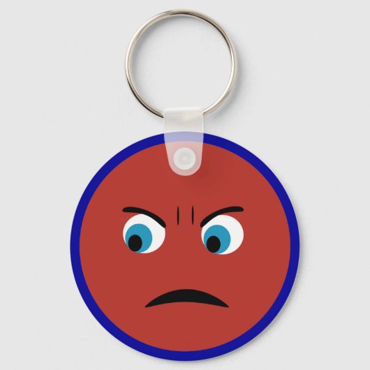 Angry Face Sleutelhanger (Voorkant)