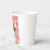 Angry Fierce Bull Mascotte met neusring Papieren Bekers (Links)