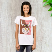 Angry Fierce Bull Mascotte met neusring T-shirt